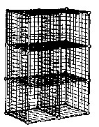 White Grid Cube Display White Grid Cube Display