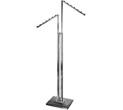 Chrome 2 Arm Waterfall Clothing Rack Chrome 2 Arm Waterfall Clothing Rack