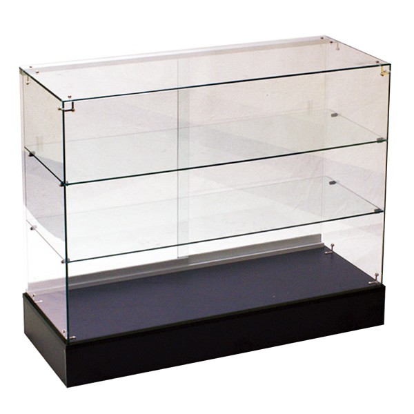 Black Frameless Extra Vision Glass Showcase 48"x20"x38" Black Frameless Extra Vision Glass Showcase 48"x20"x38"