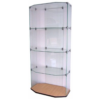 Octagon Open Glass Display Case Octagon Open Glass Display Case