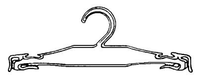 Clear Disposable Lingerie Hanger 9 1/2" Clear Disposable Lingerie Hanger 9 1/2"
