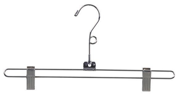 Chrome Pant Skirt Hanger with Clips 12" Chrome Pant Skirt Hanger with Clips 12"