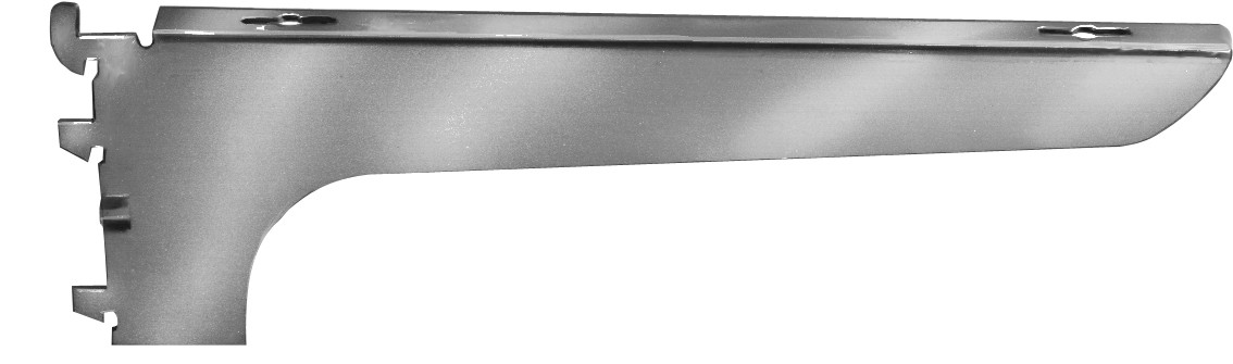 Satin Zinc Wood Shelving Bracket 14" Right Satin Zinc Wood Shelving Bracket 14" Right
