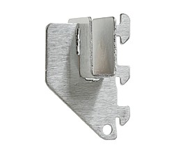 Satin Chrome Hangrail Tube Bracket 1" x 1/2" slot x 1" ctr. Satin Chrome Hangrail Tube Bracket 1" x 1/2" slot x 1" ctr.