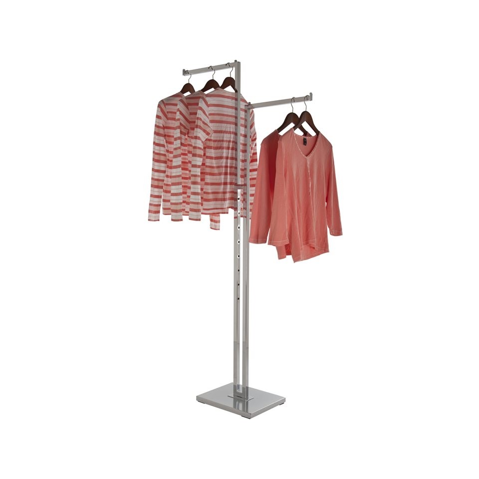 Chrome 2 Arm Clothing Rack Display