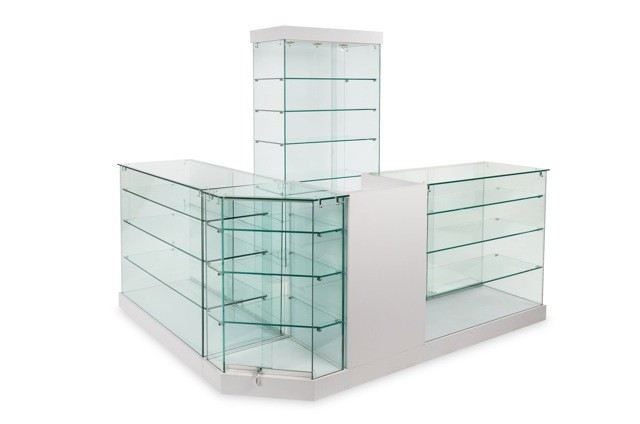 White Customer Service Checkout Counter White Customer Service Checkout Counter