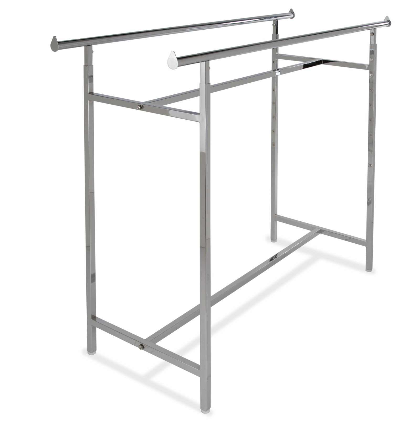 Chrome Double Bar Clothing Rack