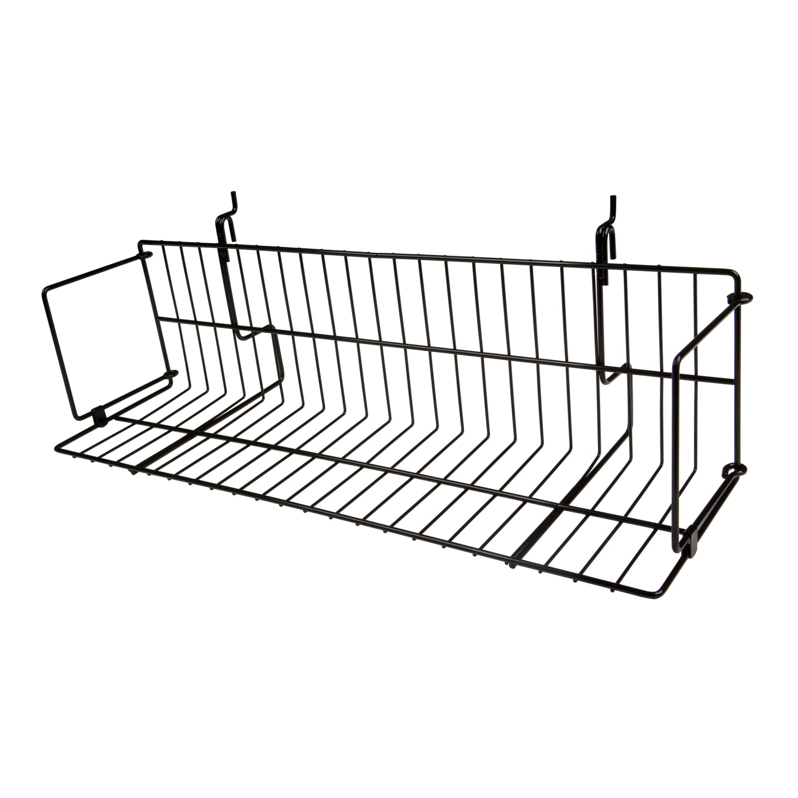 Black Slatwall Video Wire Shelving 24"
