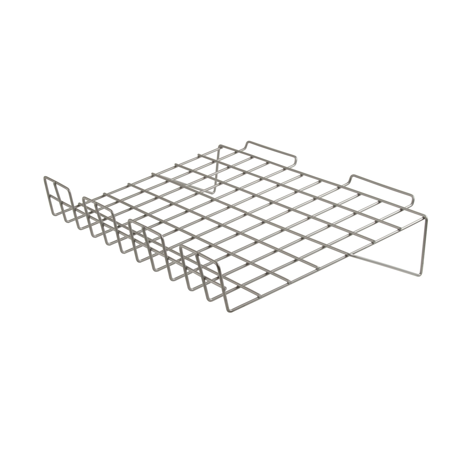 Slanted Slatwall Wire Shelving 15''x24''x3'' lip