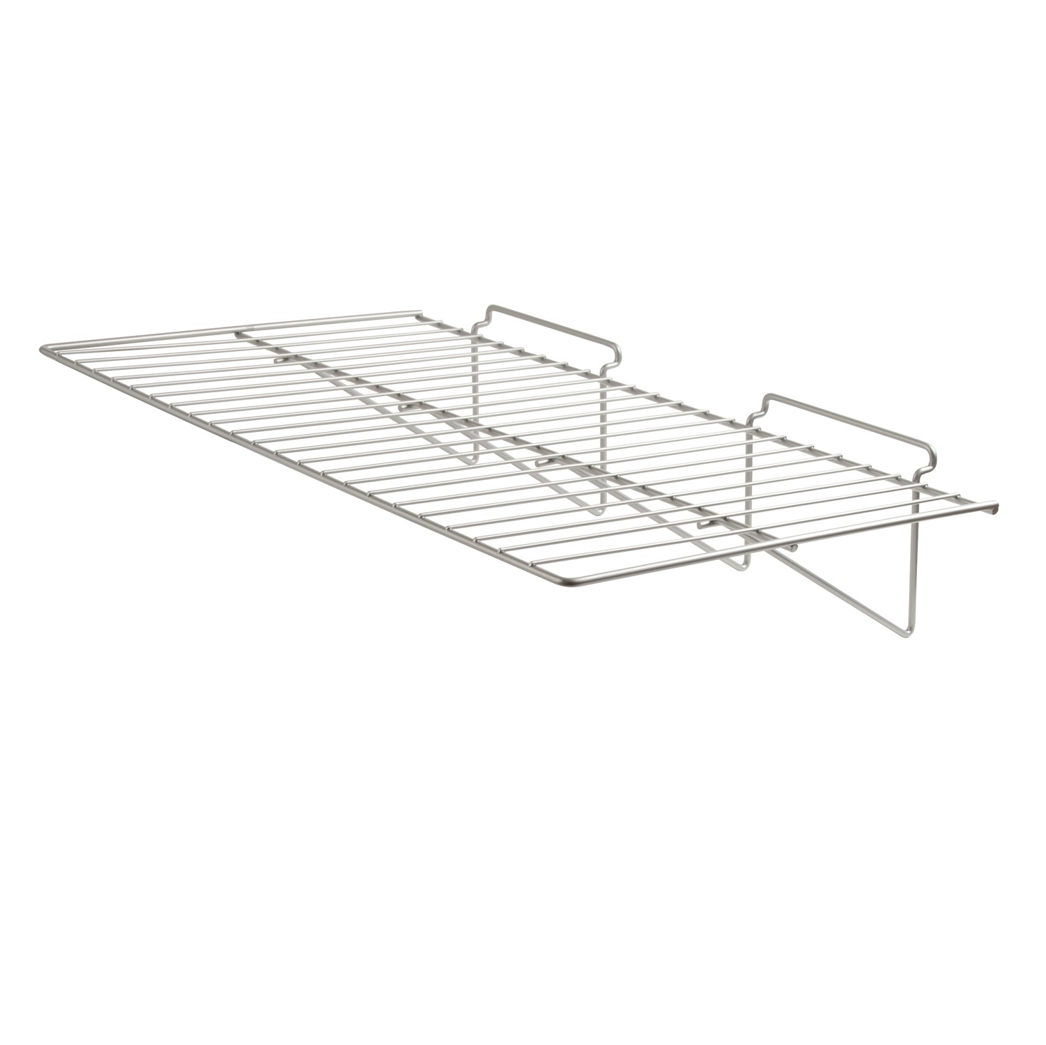 Silver Slatwall Level Shelf 24"x12"