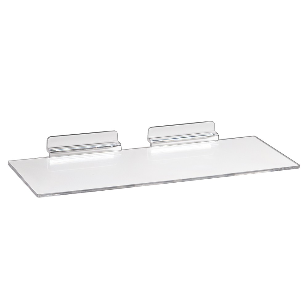 Acrylic Slatwall Shoe Shelf 12"x6" Acrylic Slatwall Shoe Shelf 12"x6"