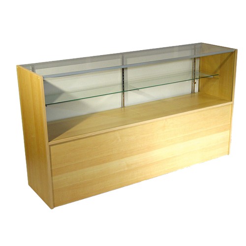 Maple Half Vision Display Showcase 48"x18"x38"