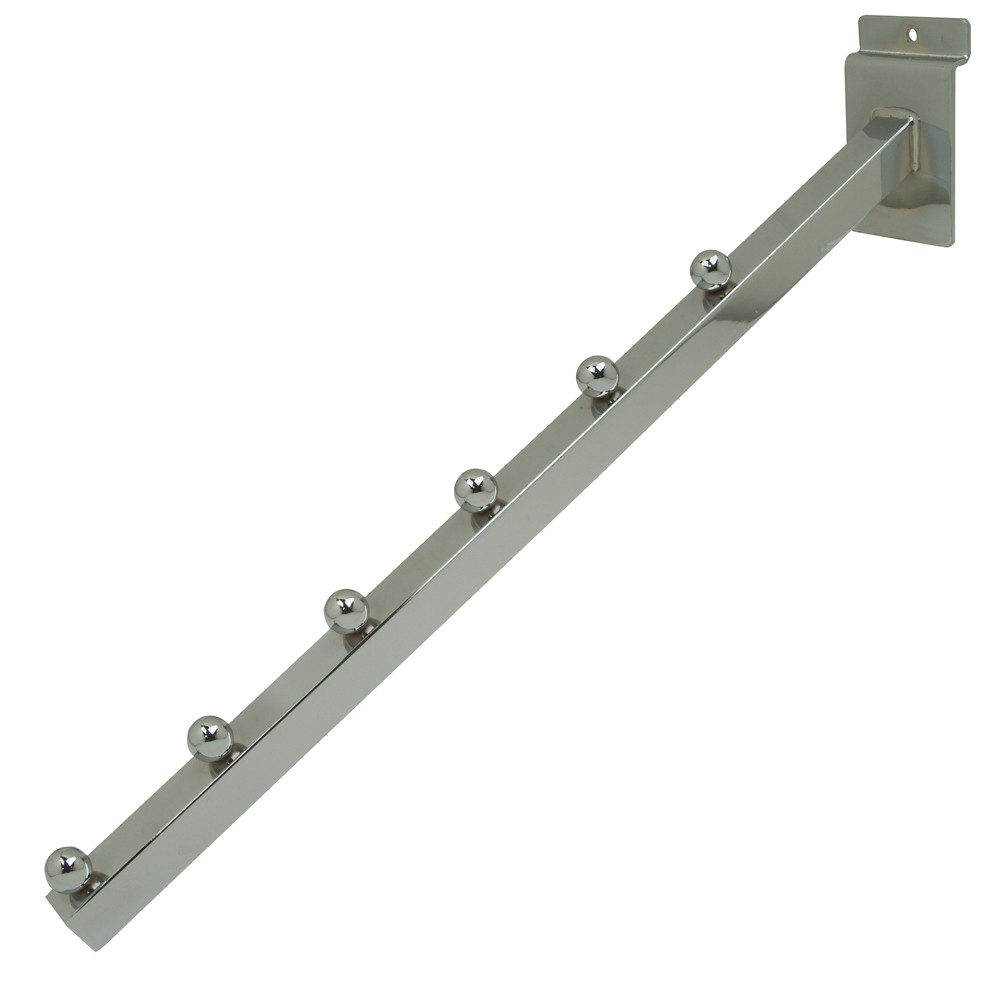 Chrome Slatwall Square Waterfall 6 Ball Chrome Slatwall Square Waterfall 6 Ball