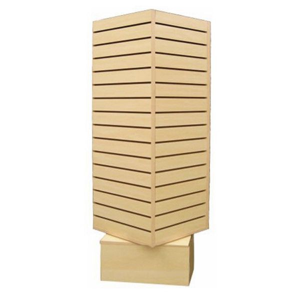 Maple Slatwall Revolving Merchandiser 16"x16"x60" Maple Slatwall Revolving Merchandiser 16"x16"x60"