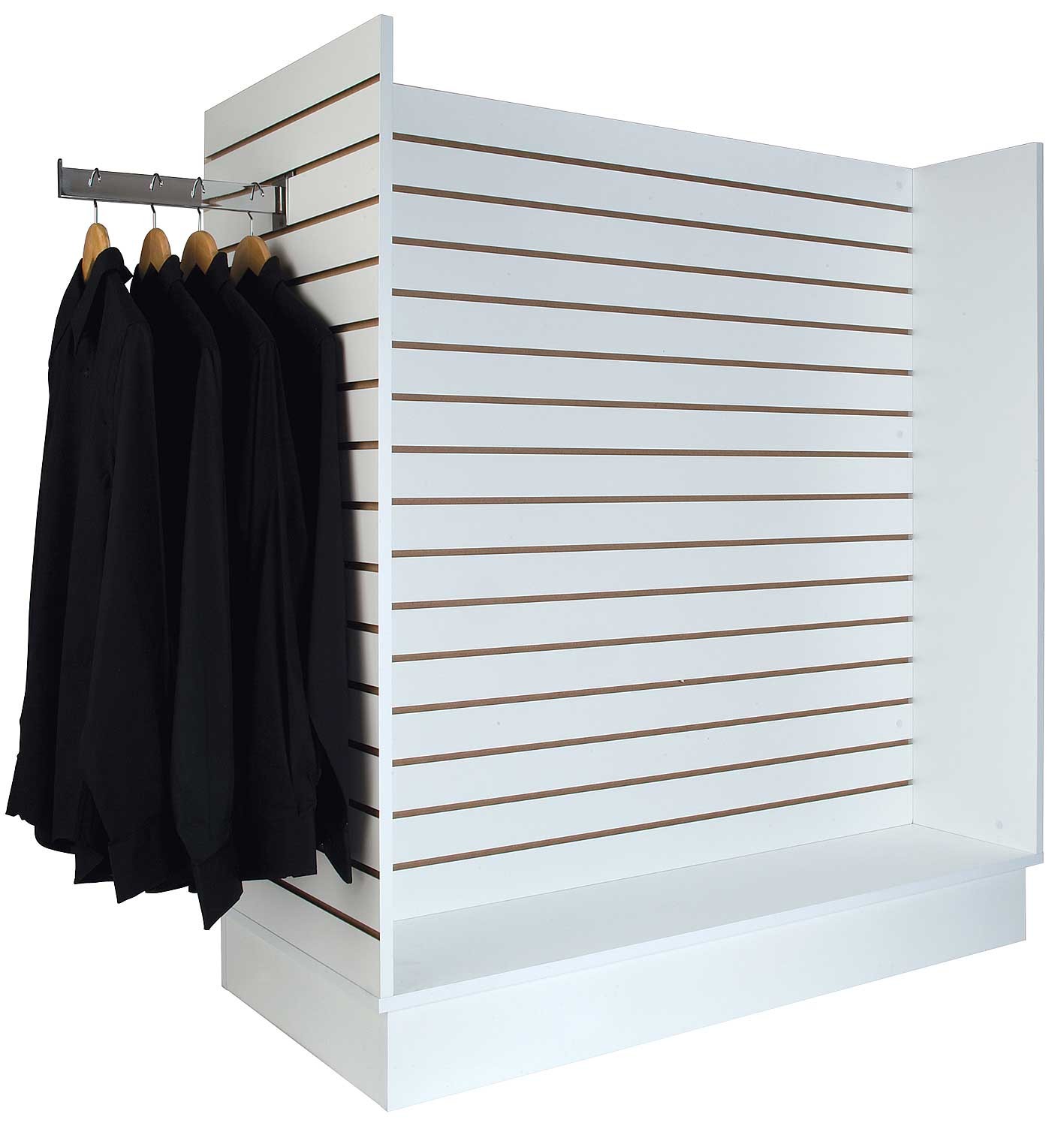 White Slatwall H Unit Merchandiser 48"x24"x54"