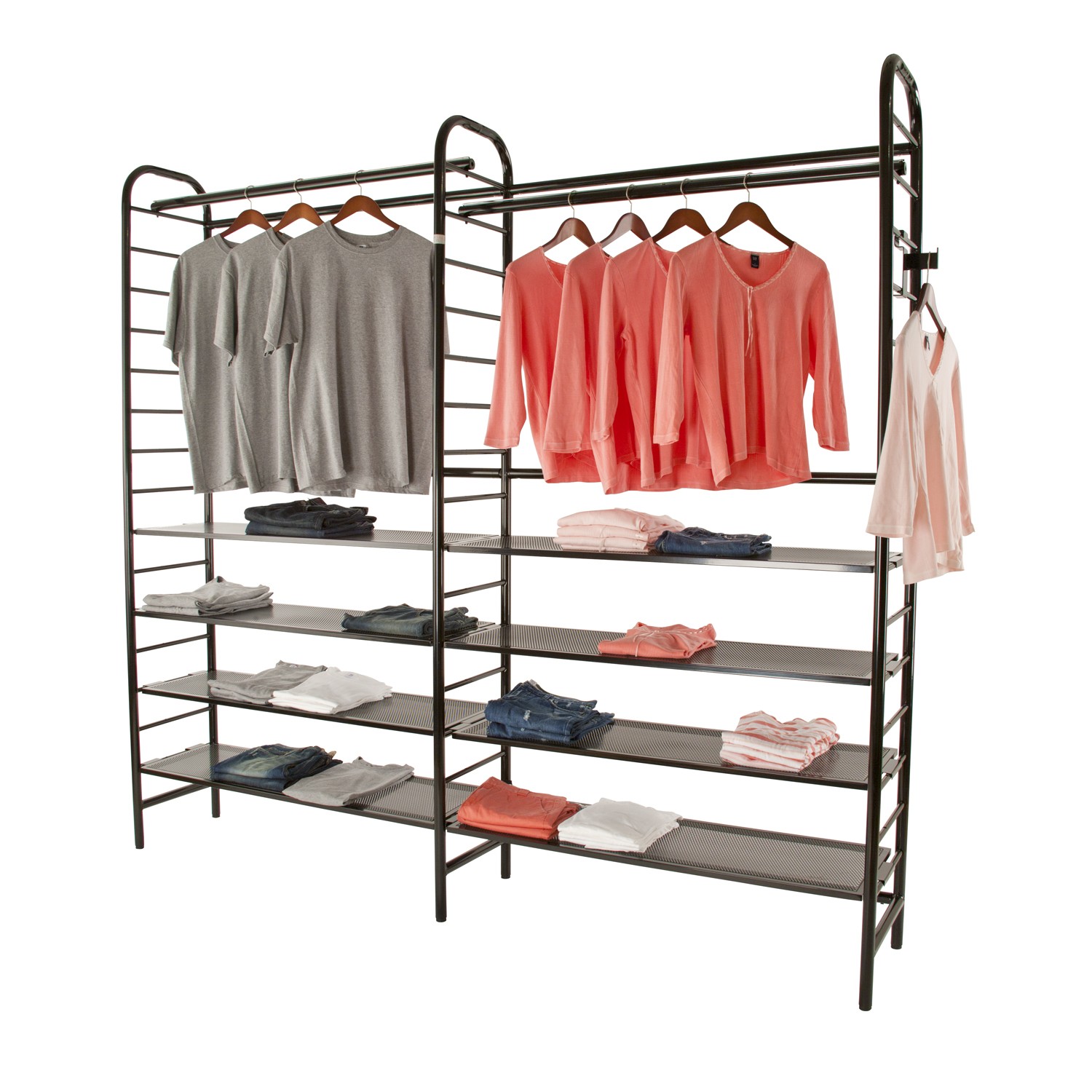 Double Tier Ladder Display Fixture System 96"x16"x88"