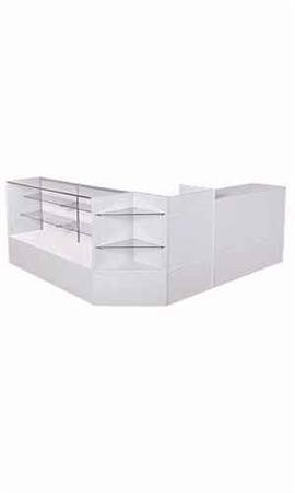 White Customer Service Counter 90"x18"x66" White Customer Service Counter 90"x18"x66"