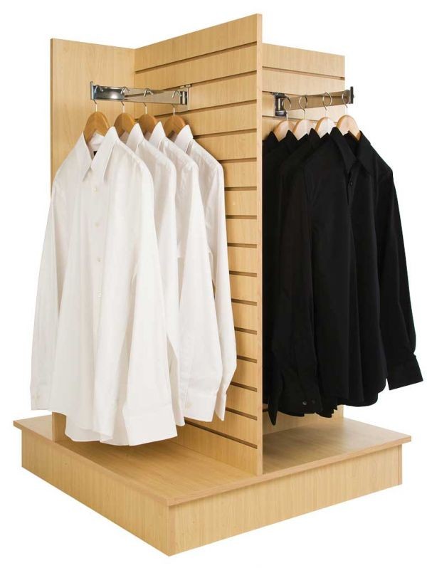White Slatwall 4 Way Display Merchandiser 36"x36"x54" White Slatwall 4 Way Display Merchandiser 36"x36"x54"
