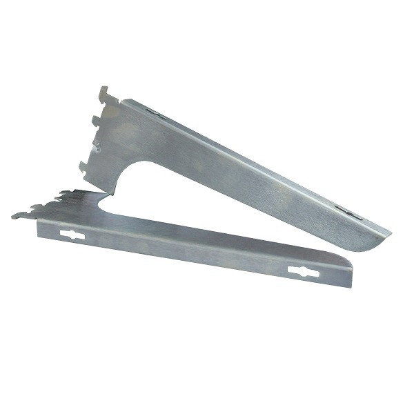 Satin Zinc Wood Shelving Brackets 14" Right Satin Zinc Wood Shelving Brackets 14" Right