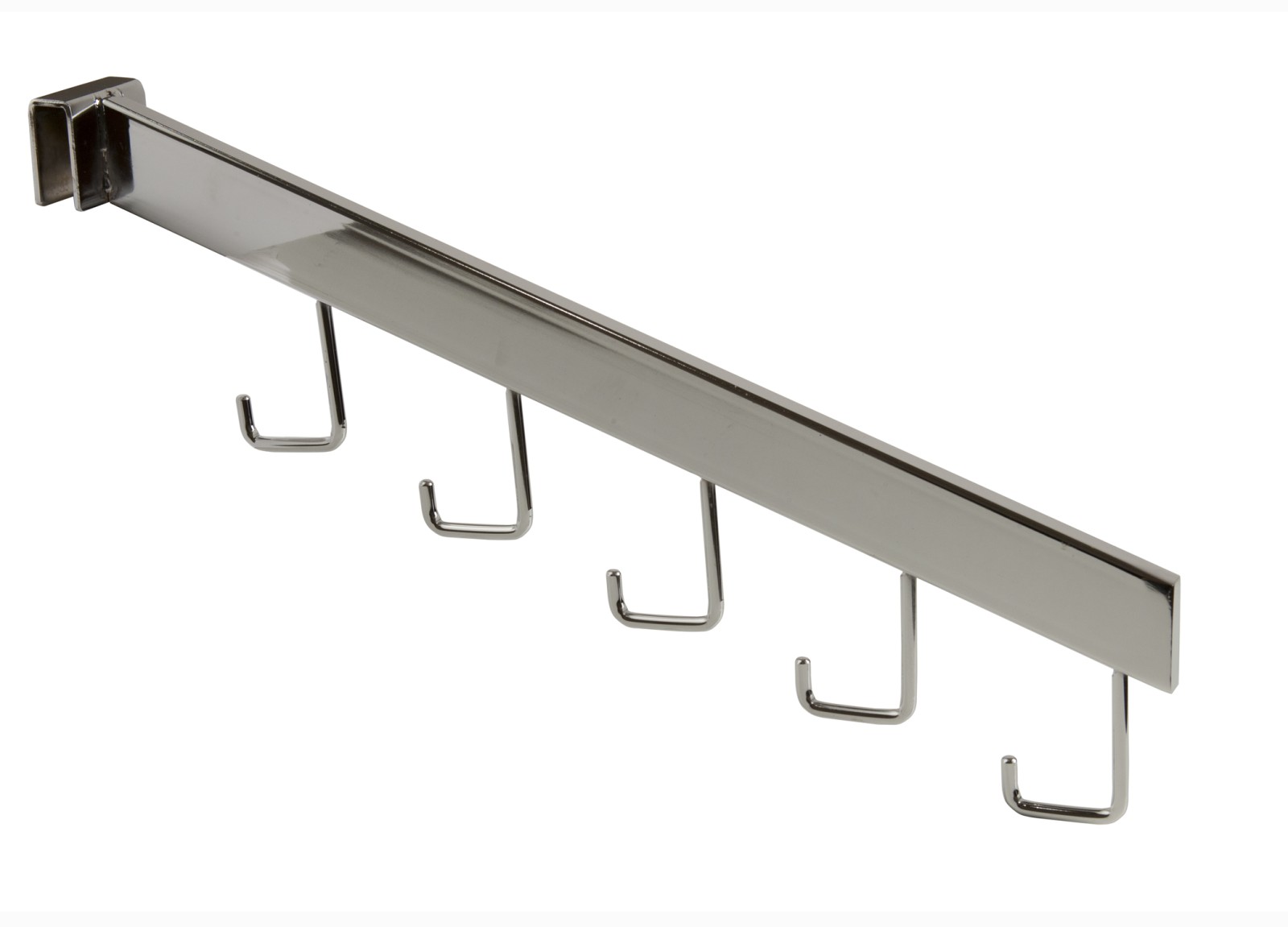 Chrome Rectangle Tube U Bar Waterfall 5 Hook