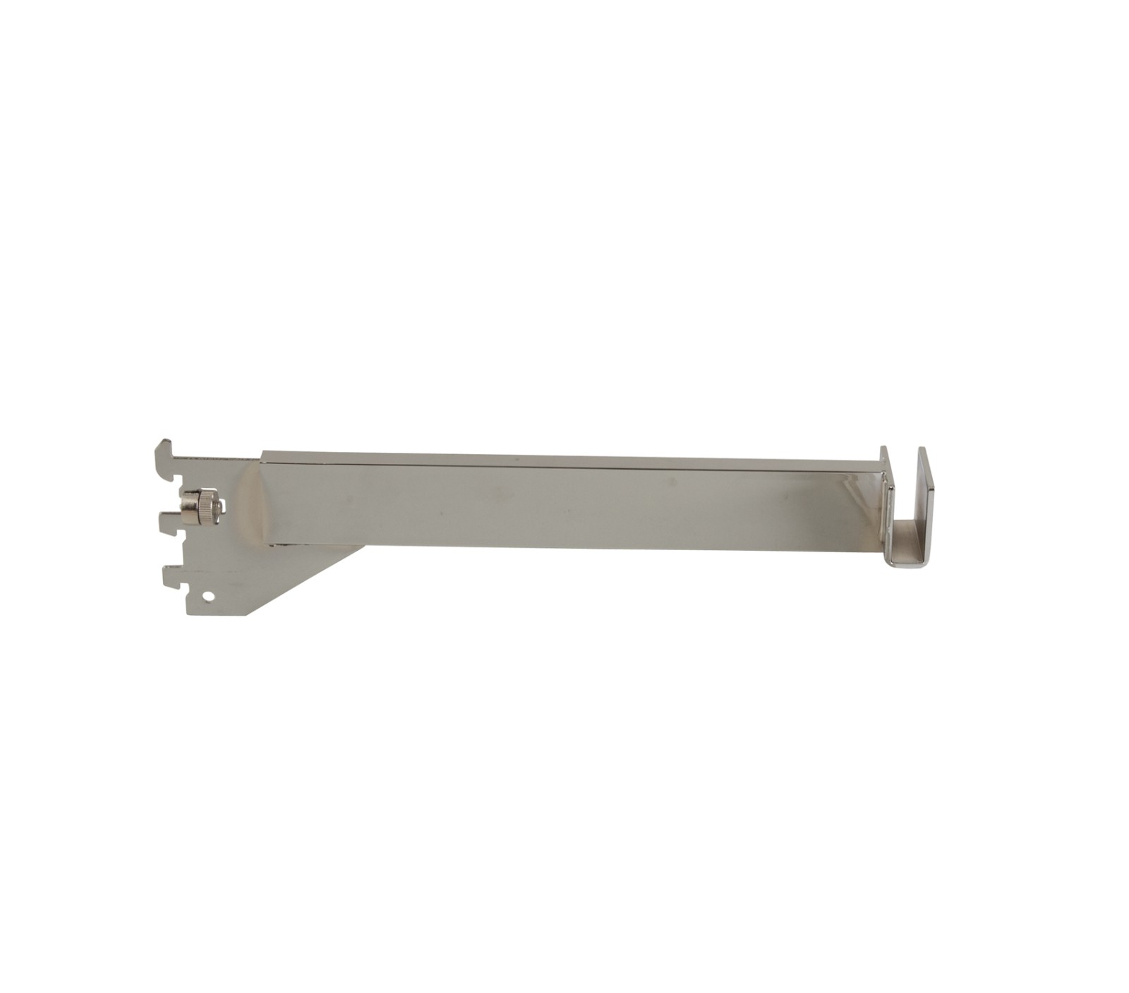 Satin Chrome Flatbar Hangrail Tube Bracket 12"x1/2" slot Satin Chrome Flatbar Hangrail Tube Bracket 12"x1/2" slot