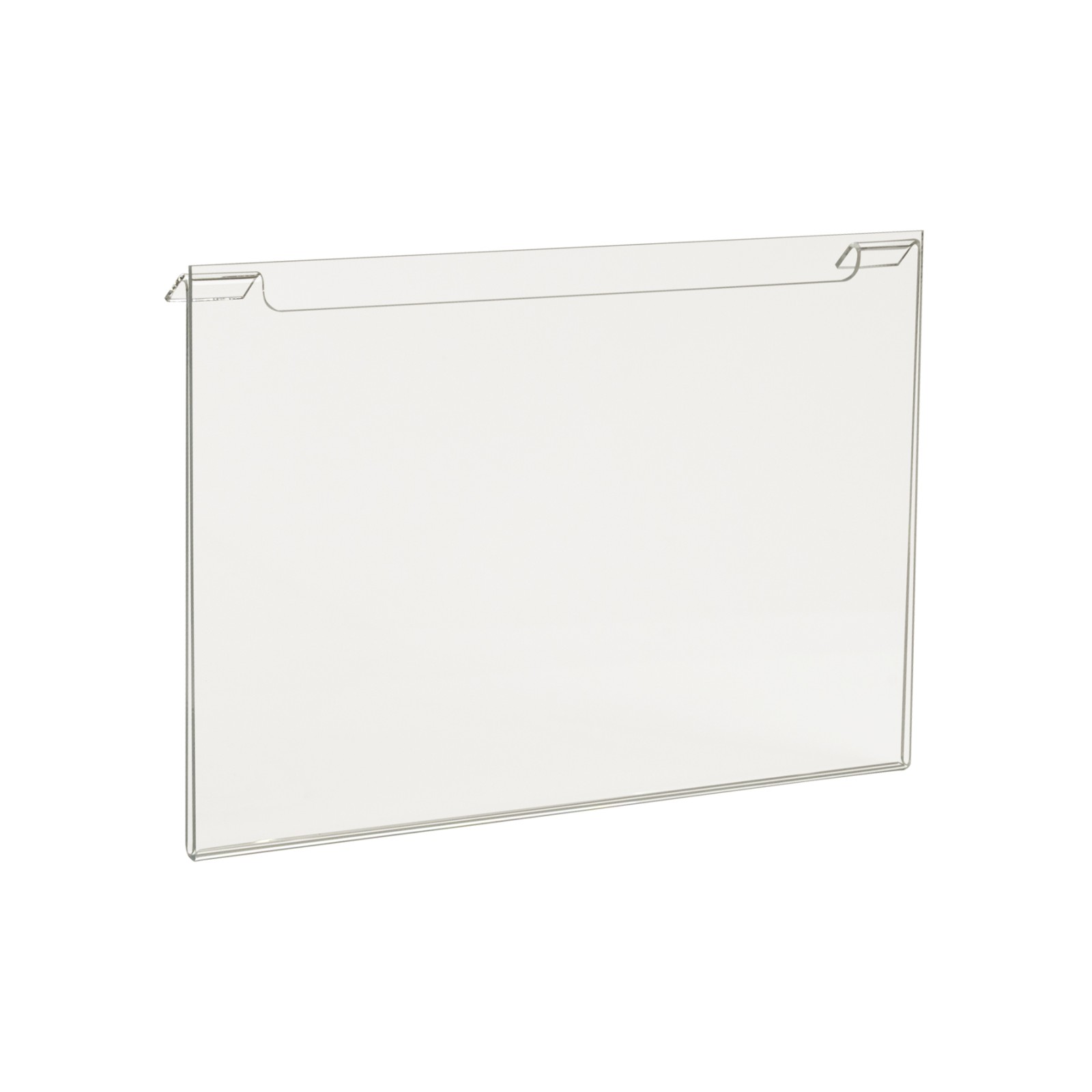 Acrylic Sign Holder for Gridwall or Slatwall 7"h x 11"w Acrylic Sign Holder for Gridwall or Slatwall 7"h x 11"w