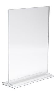 Acrylic Double Sided Countertop Sign Holder 8 1/2w "x11"h