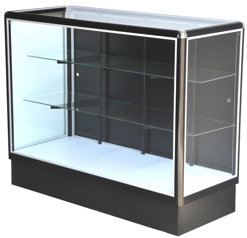 Black Aluminum Extra Vision Showcase 70"x20"x38"