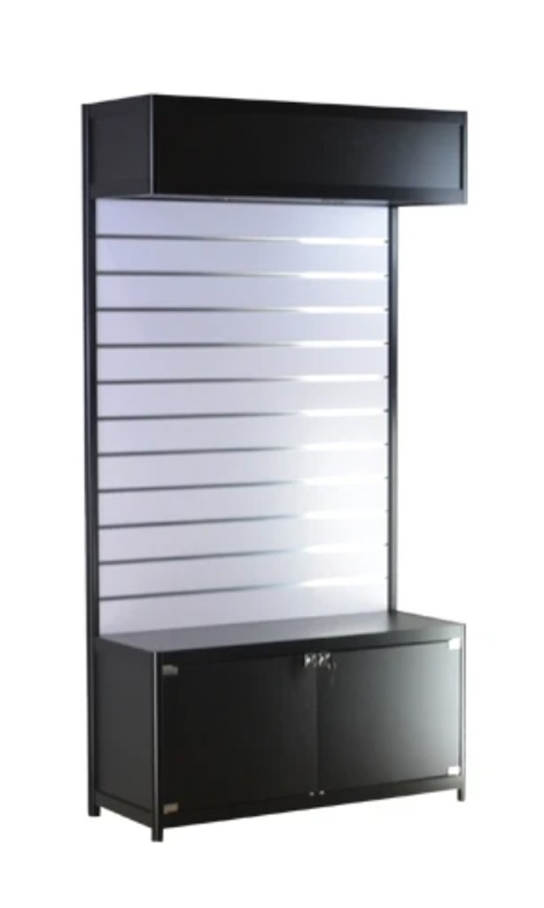Slatwall Showcase Display Fixture Cabinet 39"x16"x78"