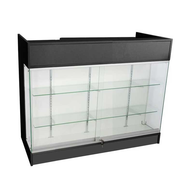 Black Ledgetop Counter/Showcase Front 48"x22"x42"