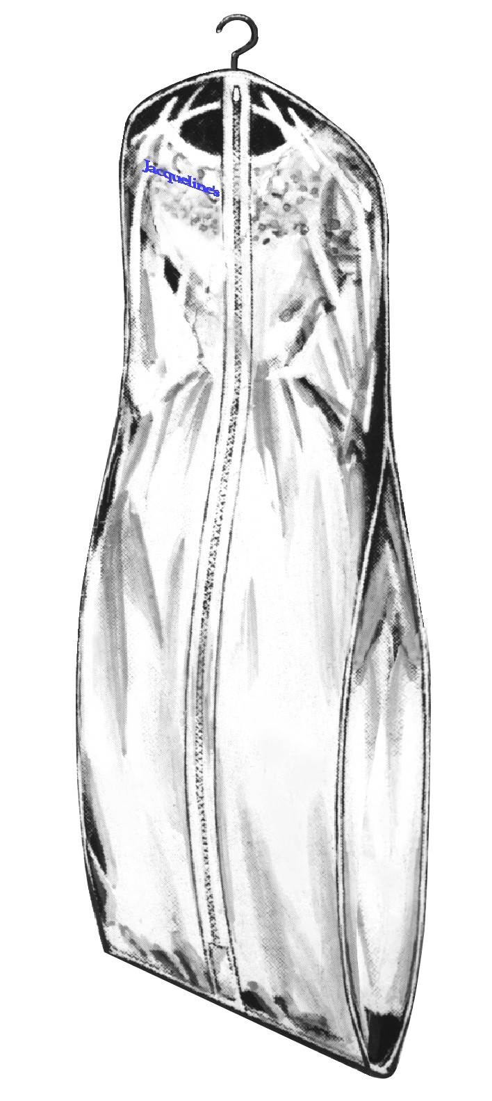 Clear Vinyl Wedding Garment Bag 24"x72"x10"
