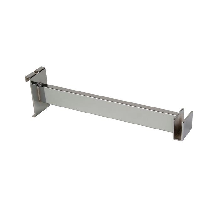 Chrome Gridwall U Bar Hangrail Brackets 12" Chrome Gridwall U Bar Hangrail Brackets 12"