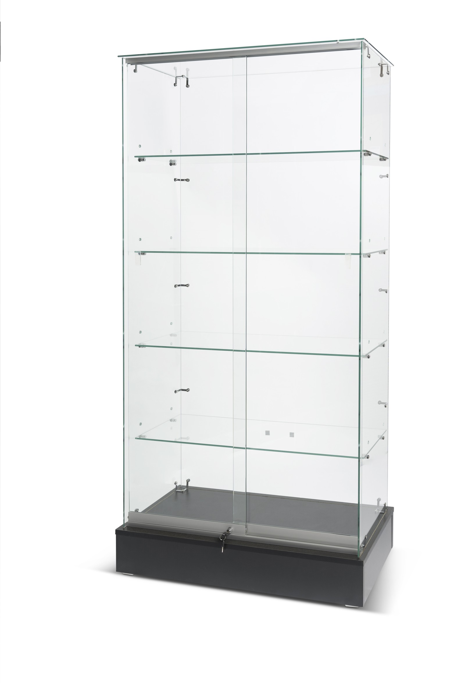 Black Frameless Showcase Cabinet 36''x18"x72" Black Frameless Showcase Cabinet 36''x18"x72"