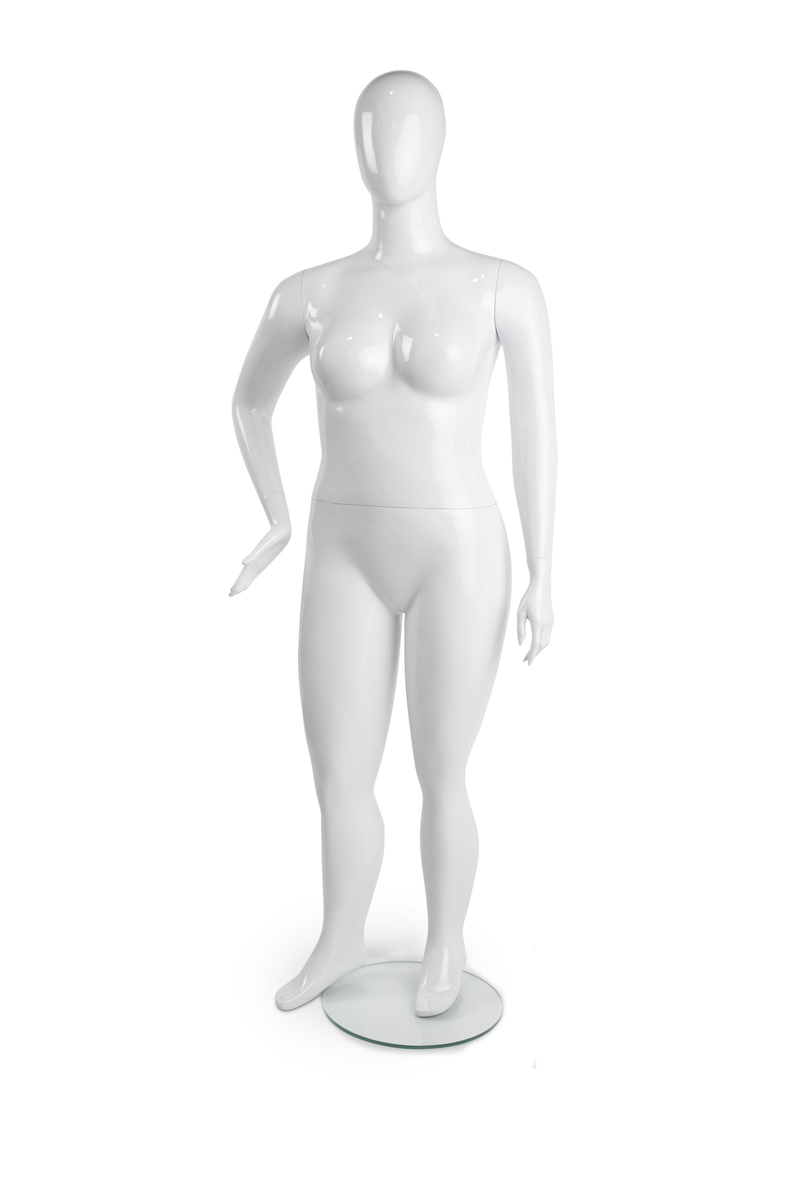 Shiny White Plus Size Female Mannequin Shiny White Plus Size Female Mannequin
