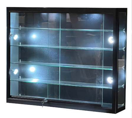 Black Wall Mounted Showcase 46"x37"x10" Black Wall Mounted Showcase 46"x37"x10"