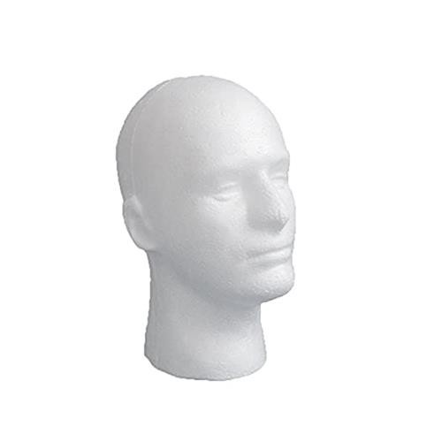 White Male Countertop Male Styrofoam Head White Male Countertop Male Styrofoam Head