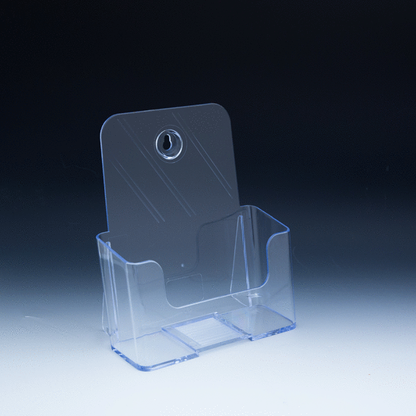 Single Countertop Brochure Holder 6-1/2" wide for half fold brochures Single Countertop Brochure Holder 6-1/2" wide for half fold brochures
