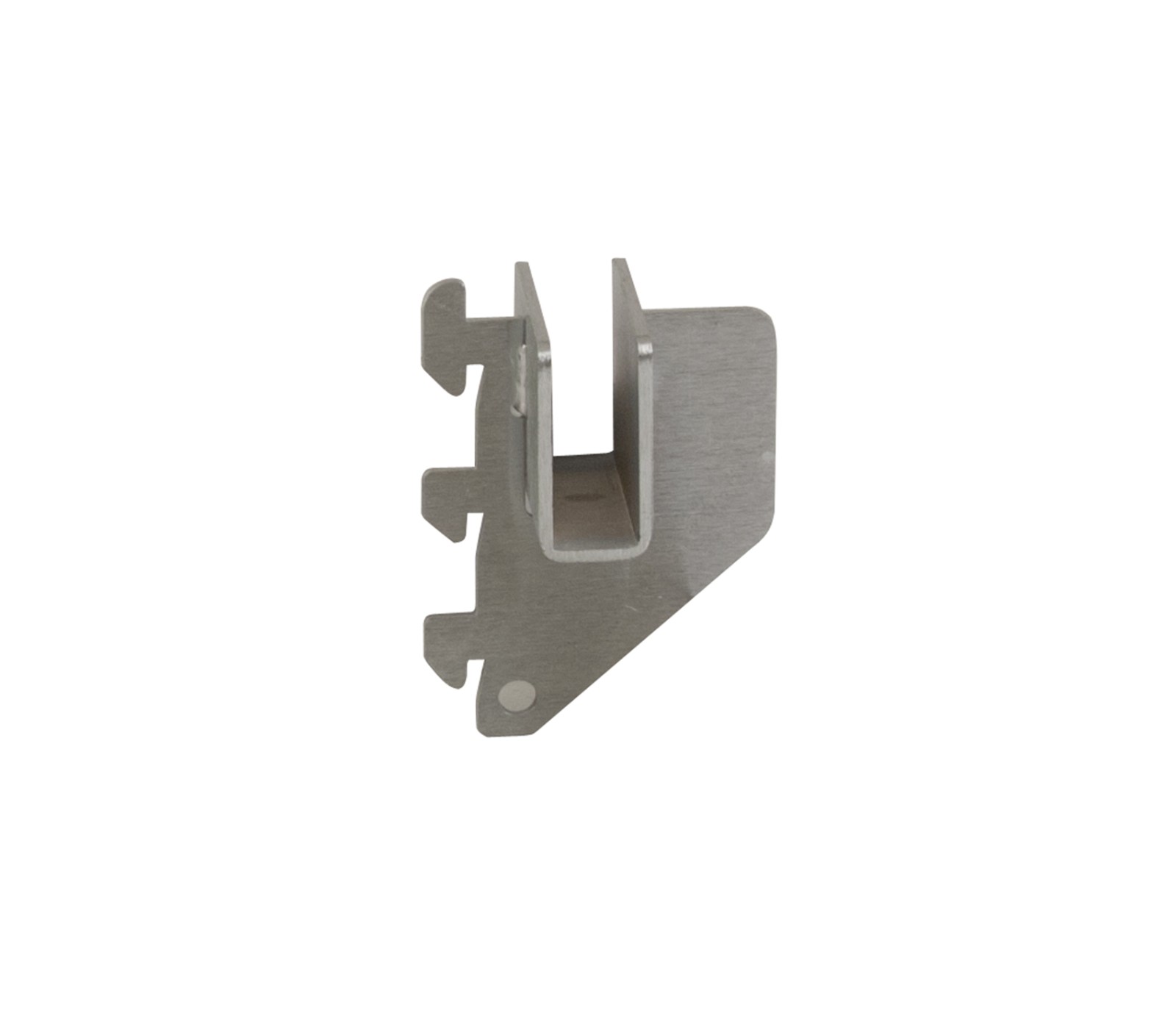 Satin Chrome Rectangle Tube Hangrail Brackets 1"