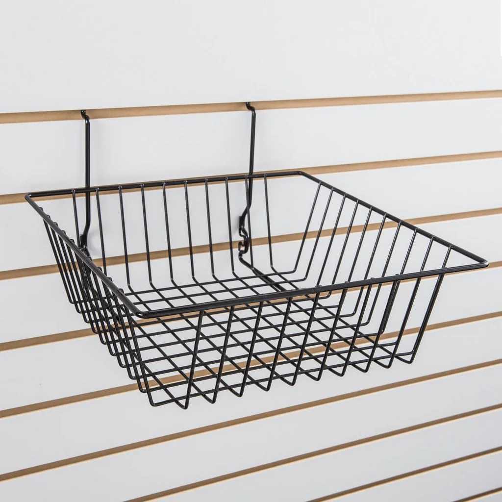 Slatwall/Pegboard Small Basket 12"x12"x4" Slatwall/Pegboard Small Basket 12"x12"x4"