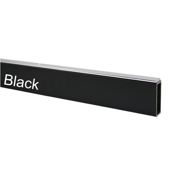 Black Rectangular Hangrail Tubing