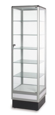 Aluminum Glass Display Wall Showcase 20"x20"x72" *** Aluminum Glass Display Wall Showcase 20"x20"x72" ***