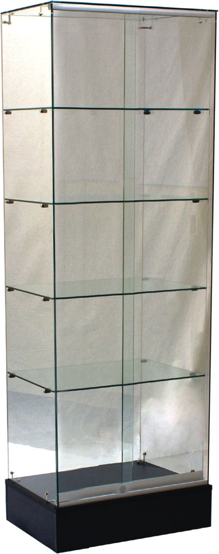 Frameless Glass Museum Showcase 20"x18"x72" Frameless Glass Museum Showcase 20"x18"x72"