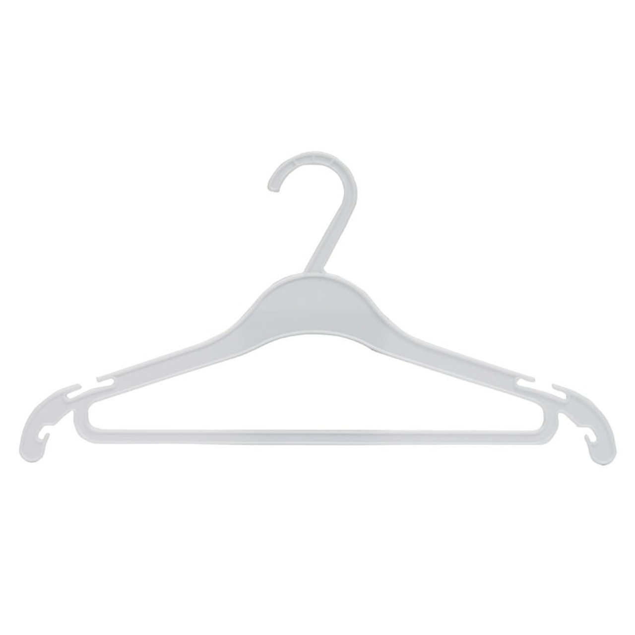 White Disposable Hanger with Bar 16" White Disposable Hanger with Bar 16"