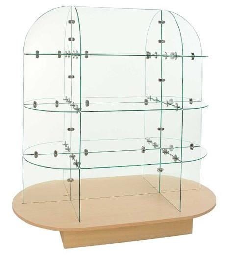 Maple Base Glass Dome Display 52"L x 28"D x 56"H
