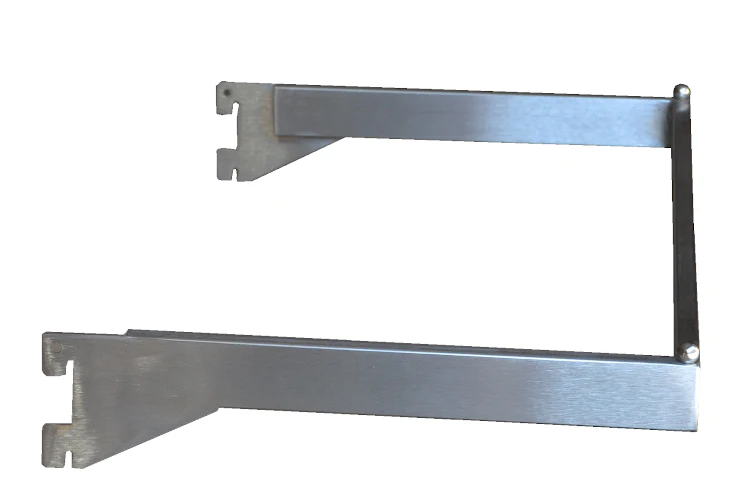 Satin Chrome Heavy Duty U Bar Hangrail 1" slot Satin Chrome Heavy Duty U Bar Hangrail 1" slot