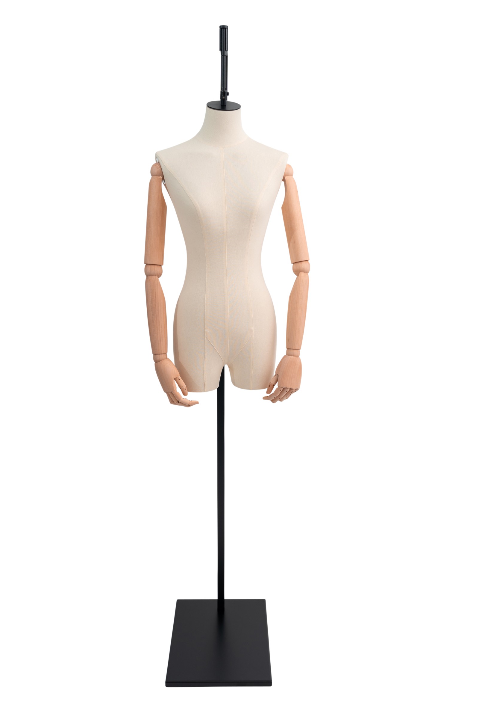Hanging Female Torso With Wood Articulated Arms