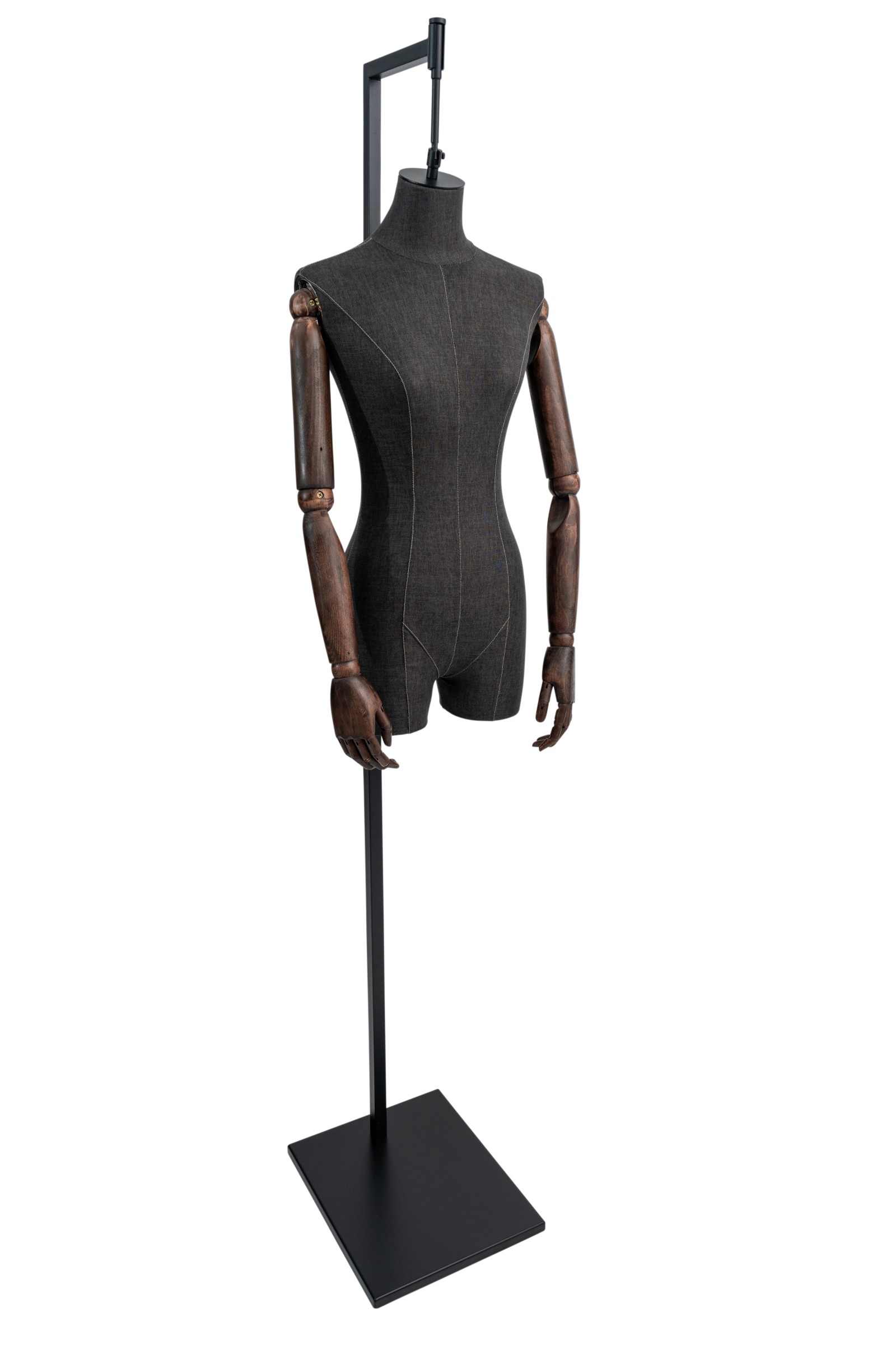 Adult Hanging Female Torso With Wooden Articulated Arms