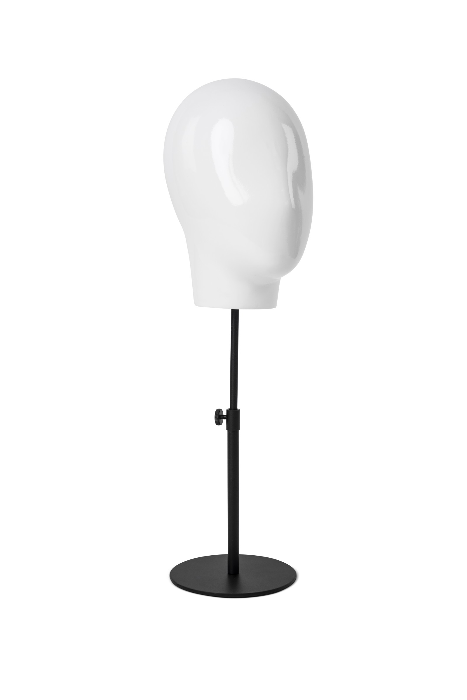 Female Abstract Head Form/Black Adjustable Metal Base