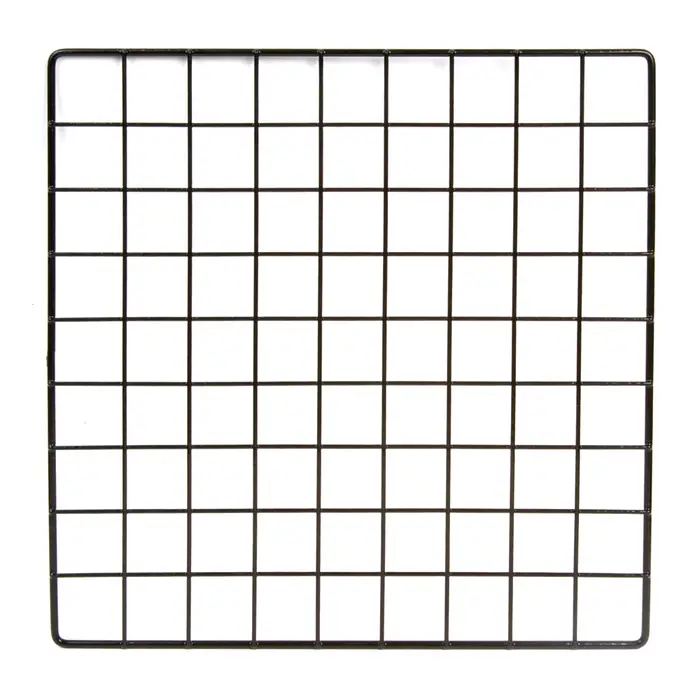 Black Grid Squares 14"x14"