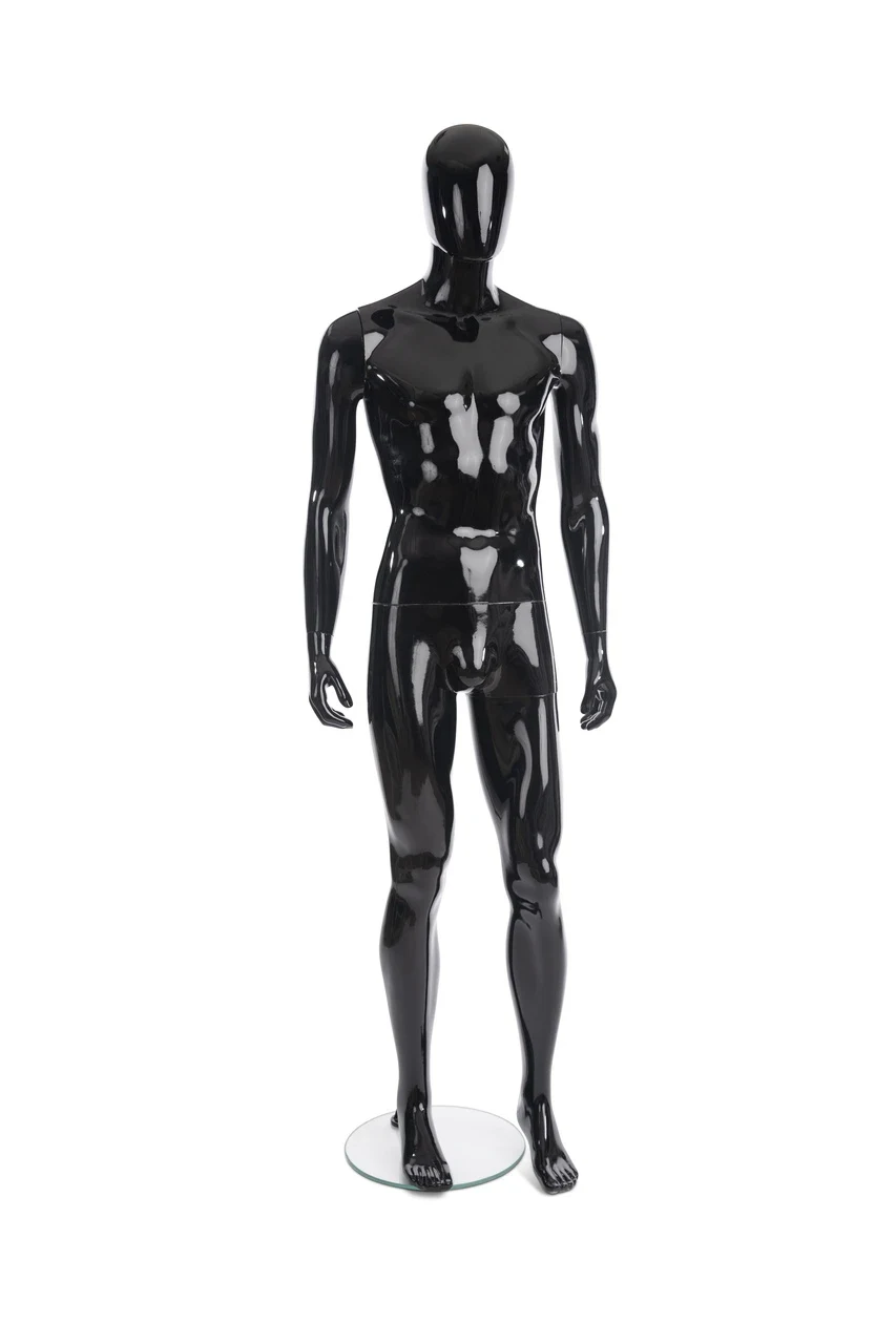 Glossy Black George Male Mannequin (2 in 1) Glossy Black George Male Mannequin (2 in 1)